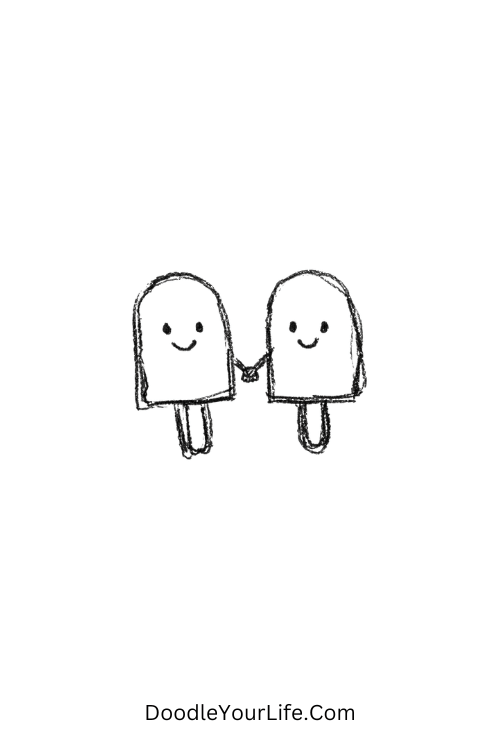 Ice Pop Twins Summer Doodle