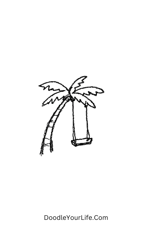 Palm Tree Swing Summer Doodle
