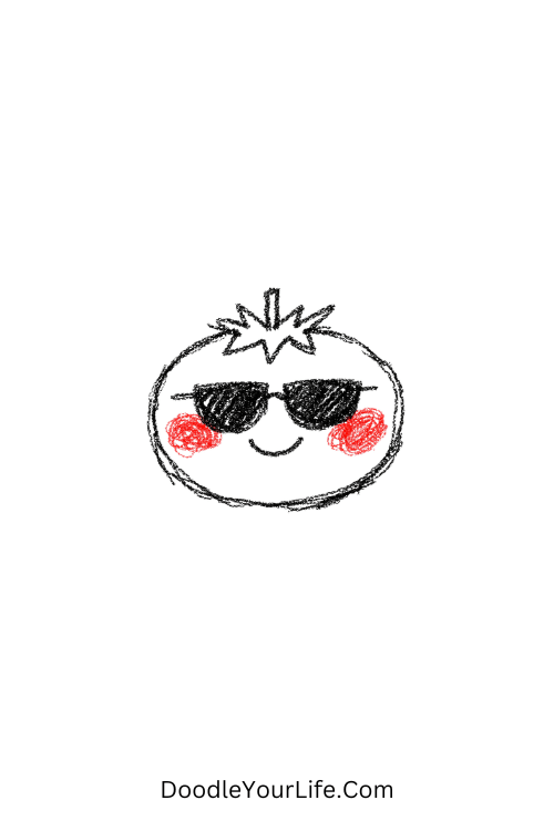 Sunburned Tomato Face Summer Doodle