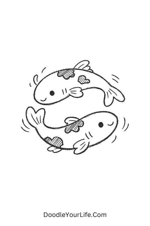 Calm Koi Swirl Doodle