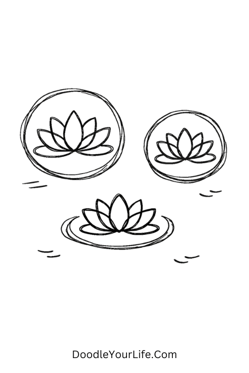 Floating Lotus Circles Doodle
