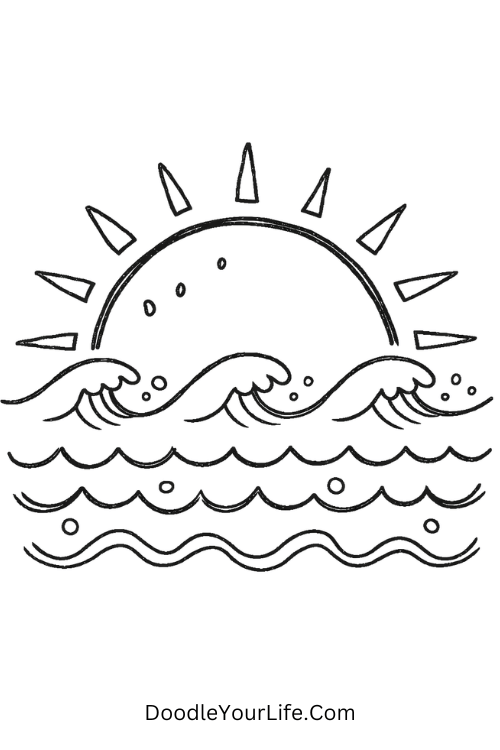 Sun and Waves Doodle 1