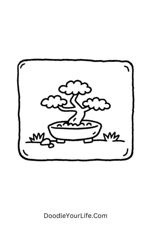 Tiny Bonsai Frame Doodle