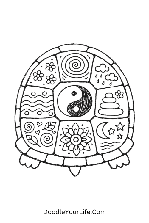 Turtle Shell Calm Doodle 1