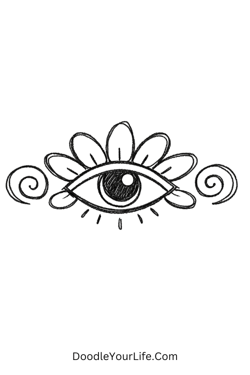 Zen Eye Bloom Doodle 1
